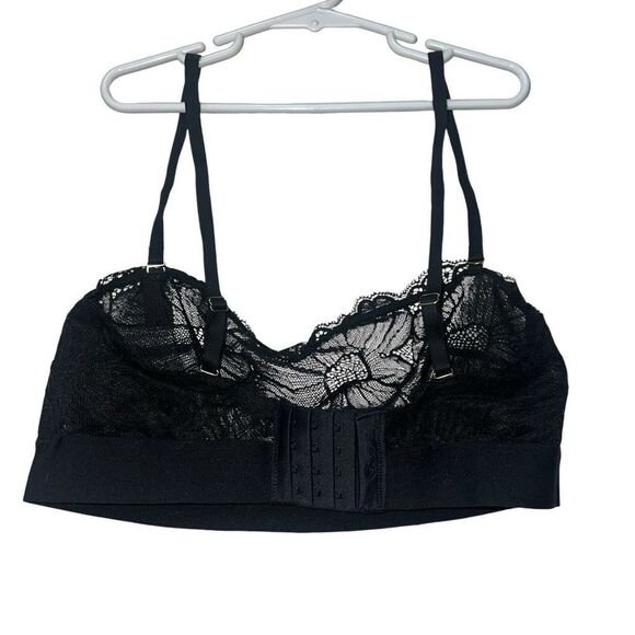 Etam Bra Flexible Underwired Bandeau With Removable Straps Black size 34C - Picture 6 of 8